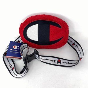 CHAMPION Waist Bag Fanny Pack Travel Adjustable Sherpa BIG C LOGO Unisex‎ Red